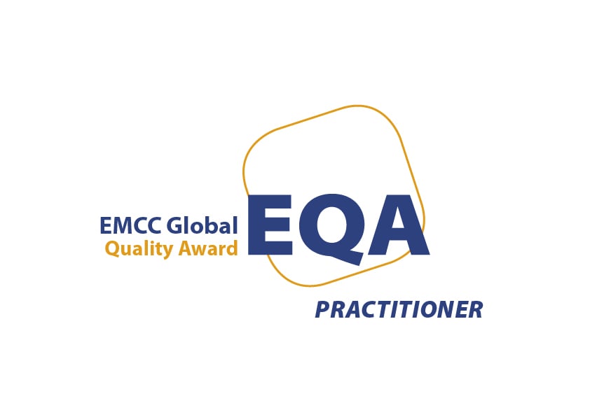 EMCC accreditation - logo - EQA - colour - white background - P